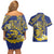 Te Vaiaho o te Gagana Tokelau Couples Matching Off Shoulder Short Dress and Hawaiian Shirt Polynesian Turtle - Malo Ni!