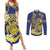 Te Vaiaho o te Gagana Tokelau Couples Matching Summer Maxi Dress and Long Sleeve Button Shirt Polynesian Turtle - Malo Ni!