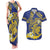 Te Vaiaho o te Gagana Tokelau Couples Matching Tank Maxi Dress and Hawaiian Shirt Polynesian Turtle - Malo Ni!