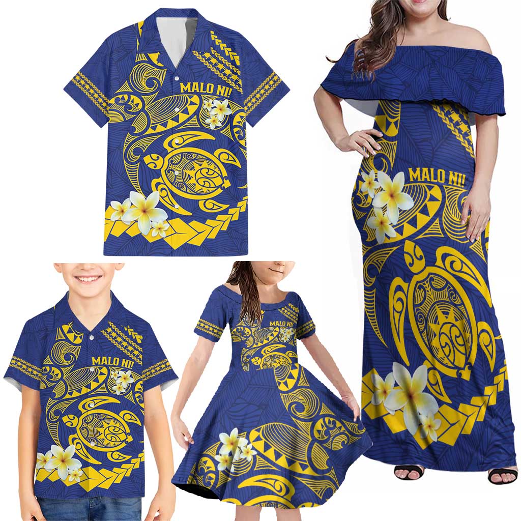 Te Vaiaho o te Gagana Tokelau Family Matching Off Shoulder Maxi Dress and Hawaiian Shirt Polynesian Turtle - Malo Ni!