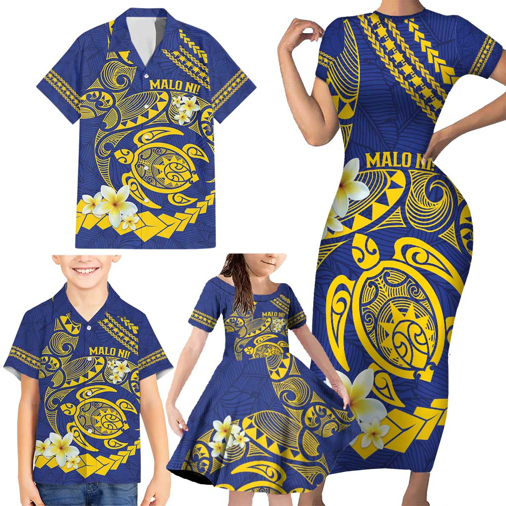 Te Vaiaho o te Gagana Tokelau Family Matching Short Sleeve Bodycon Dress and Hawaiian Shirt Polynesian Turtle - Malo Ni!