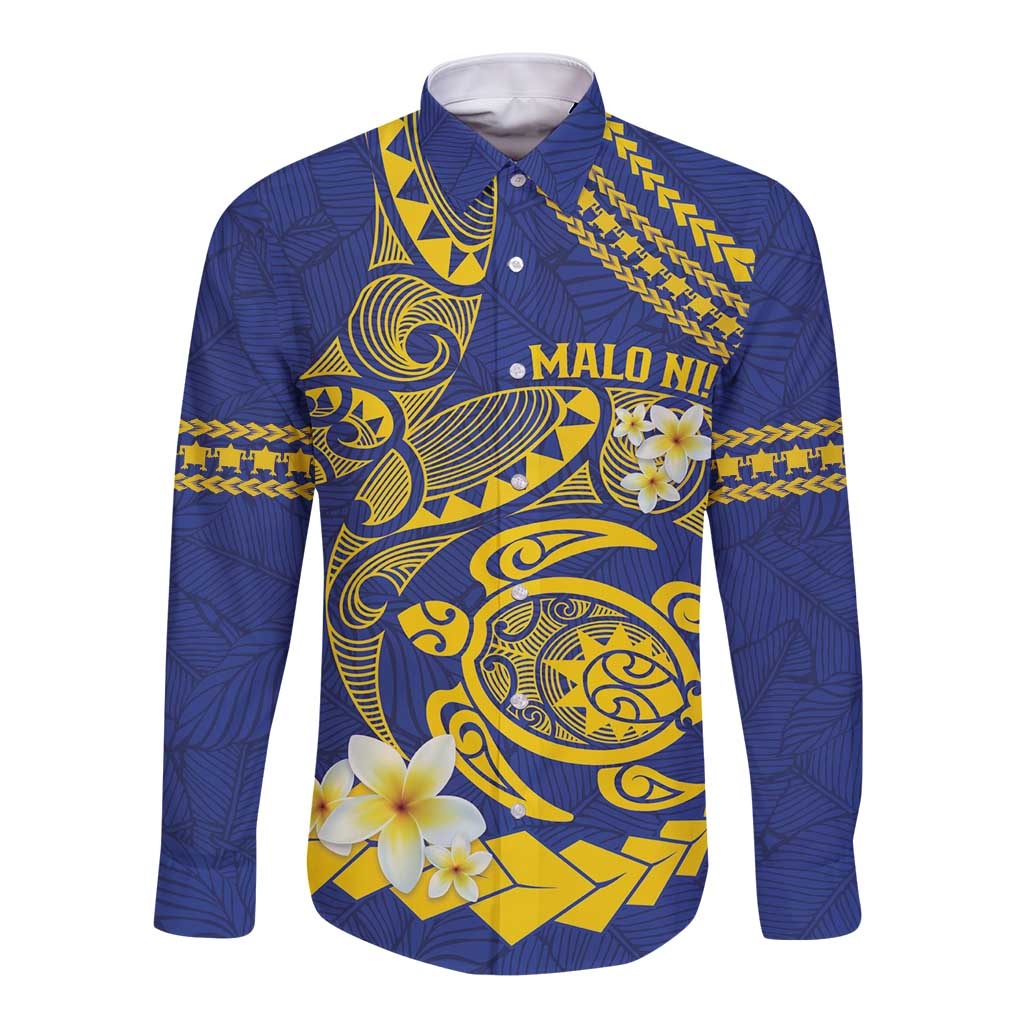 Te Vaiaho o te Gagana Tokelau Long Sleeve Button Shirt Polynesian Turtle - Malo Ni!