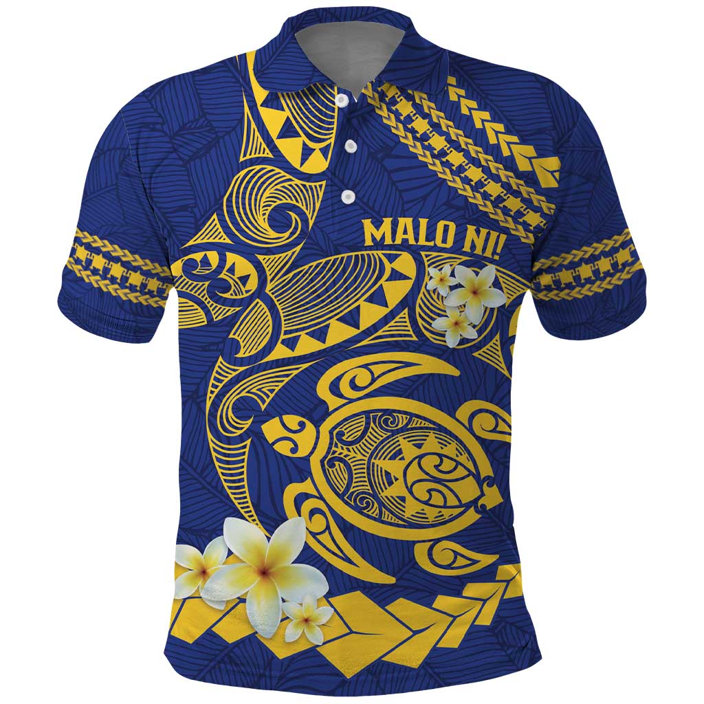 Te Vaiaho o te Gagana Tokelau Polo Shirt Polynesian Turtle - Malo Ni! LT14 Blue - Polynesian Pride