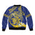 Te Vaiaho o te Gagana Tokelau Sleeve Zip Bomber Jacket Polynesian Turtle - Malo Ni!