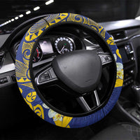Te Vaiaho o te Gagana Tokelau Steering Wheel Cover Polynesian Turtle - Malo Ni! LT14 Universal Fit Blue - Polynesian Pride
