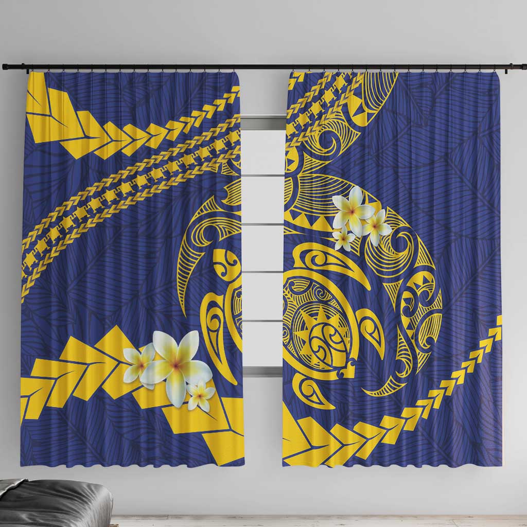 Te Vaiaho o te Gagana Tokelau Window Curtain Polynesian Turtle - Malo Ni!