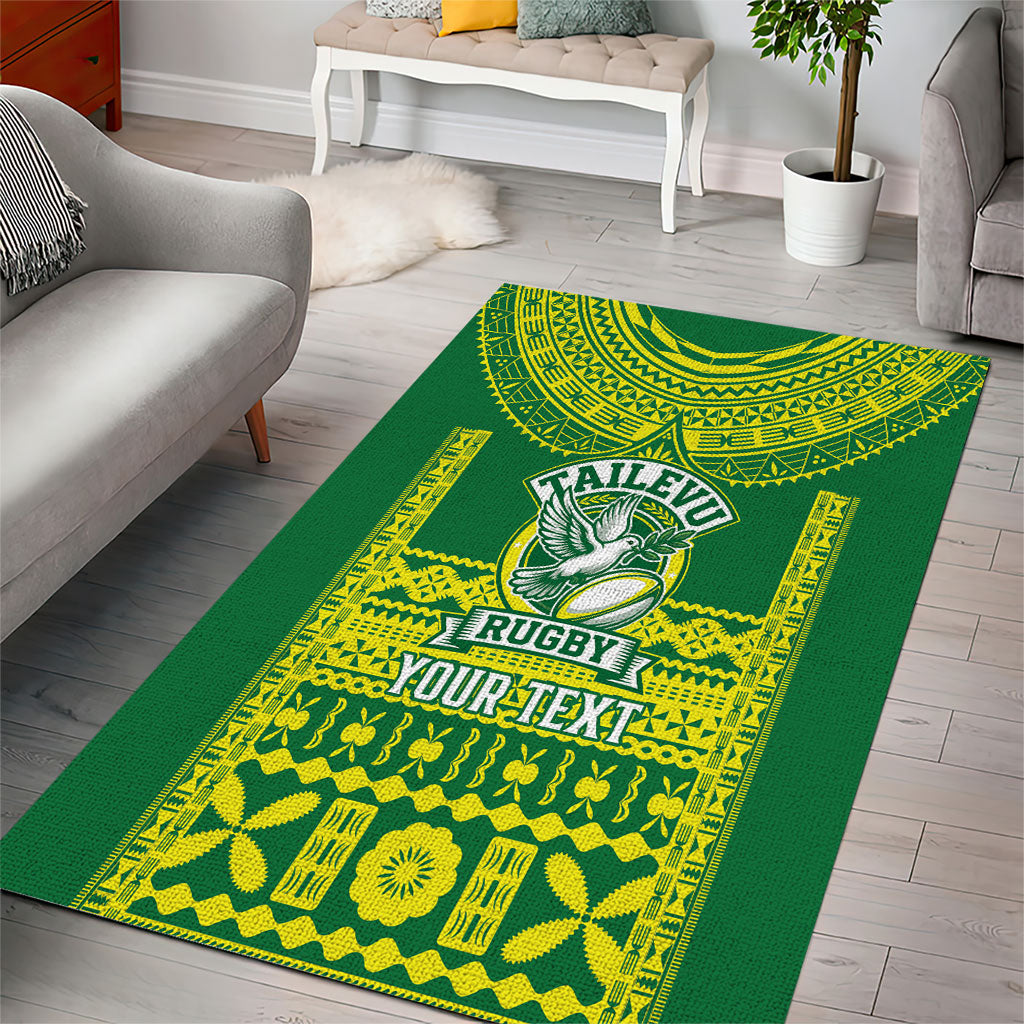 Fiji Tailevu Rugby Custom Area Rug Go Champions Fijian Tapa Pattern LT14 - Polynesian Pride