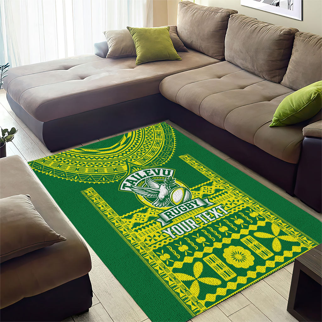 Fiji Tailevu Rugby Custom Area Rug Go Champions Fijian Tapa Pattern LT14 - Polynesian Pride