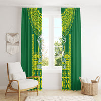 Fiji Tailevu Rugby Custom Window Curtain Go Champions Fijian Tapa Pattern LT14 - Polynesian Pride