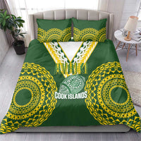 Avaiki Cook Islands Rugby Bedding Set Kuki Airani Tatau Green LT14 - Polynesian Pride