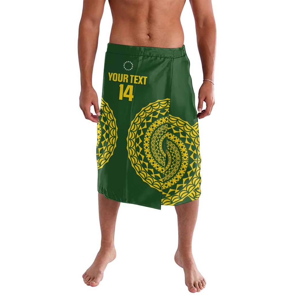 Custom Avaiki Cook Islands Rugby Lavalava Kuki Airani Tatau Green LT14 Green - Polynesian Pride