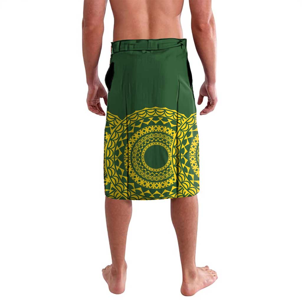Custom Avaiki Cook Islands Rugby Lavalava Kuki Airani Tatau Green LT14 - Polynesian Pride