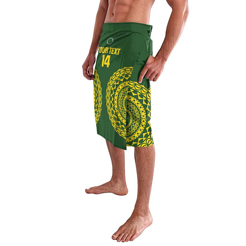 Custom Avaiki Cook Islands Rugby Lavalava Kuki Airani Tatau Green LT14 - Polynesian Pride