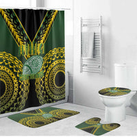 Avaiki Cook Islands Rugby Bathroom Set Kuki Airani Tatau Black LT14 Bathroom Set (4 pcs) Black - Polynesian Pride
