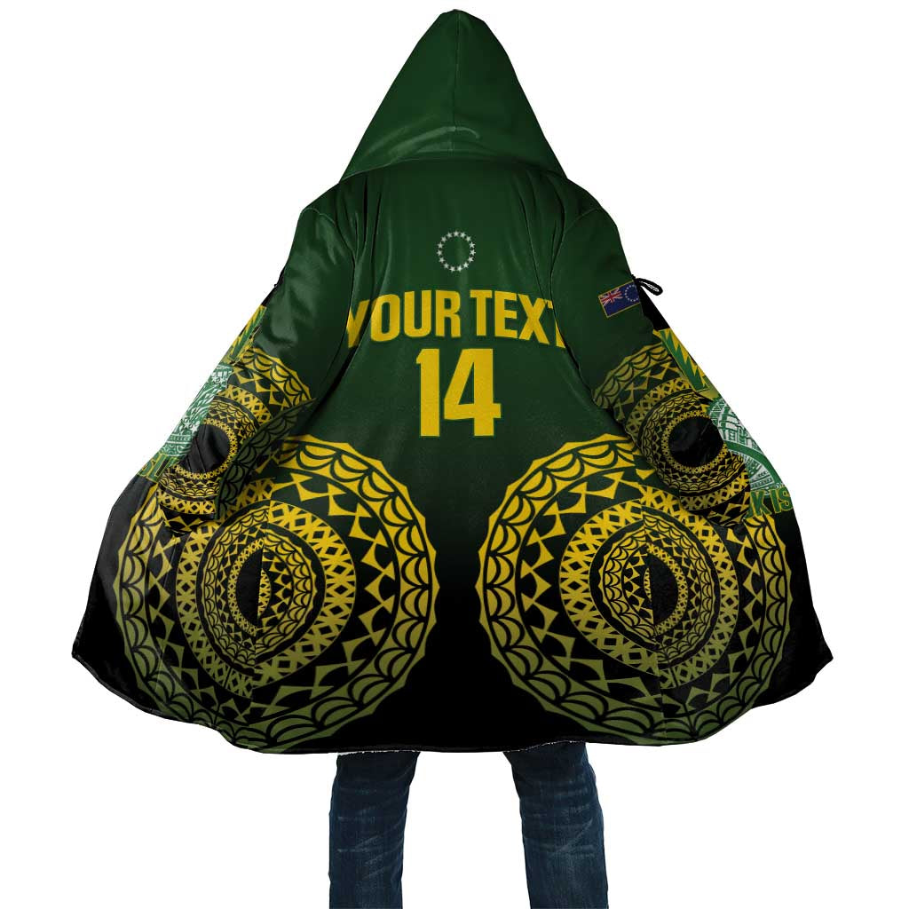 Custom Avaiki Cook Islands Rugby Cloak Kuki Airani Tatau Black LT14 Unisex Black - Polynesian Pride