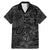 Polynesia Family Matching Mermaid Dress and Hawaiian Shirt Polynesian Pattern Mix Plumeria Black LT14 Dad's Shirt - Short Sleeve Black - Polynesian Pride