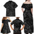 Polynesia Family Matching Off Shoulder Maxi Dress and Hawaiian Shirt Polynesian Pattern Mix Plumeria Black LT14 - Polynesian Pride