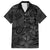 Polynesia Family Matching Short Sleeve Bodycon Dress and Hawaiian Shirt Polynesian Pattern Mix Plumeria Black LT14 Dad's Shirt - Short Sleeve Black - Polynesian Pride