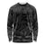 Polynesia Long Sleeve Shirt Polynesian Pattern Mix Plumeria Black LT14 Unisex Black - Polynesian Pride