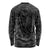 Polynesia Long Sleeve Shirt Polynesian Pattern Mix Plumeria Black LT14 - Polynesian Pride