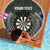 Personalised New Zealand Darts Beach Blanket Dartboard Maori Fern Puhoro Art