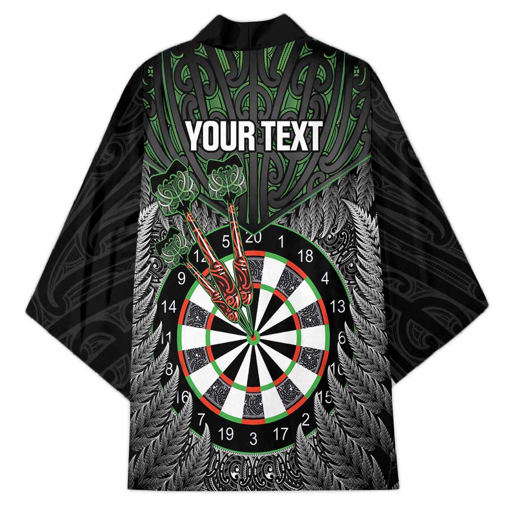 Personalised New Zealand Darts Kimono Dartboard Maori Fern Puhoro Art LT14 - Polynesian Pride