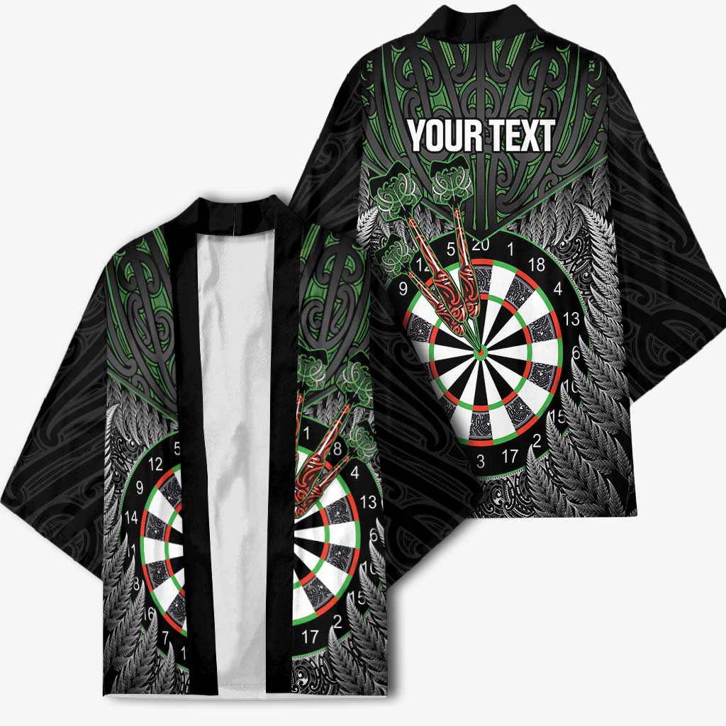 Personalised New Zealand Darts Kimono Dartboard Maori Fern Puhoro Art LT14 - Polynesian Pride