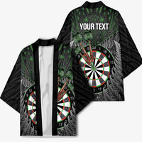 Personalised New Zealand Darts Kimono Dartboard Maori Fern Puhoro Art LT14 - Polynesian Pride