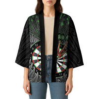 Personalised New Zealand Darts Kimono Dartboard Maori Fern Puhoro Art LT14 - Polynesian Pride