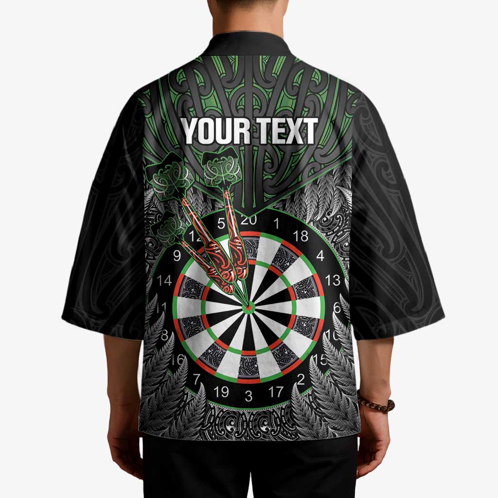 Personalised New Zealand Darts Kimono Dartboard Maori Fern Puhoro Art LT14 - Polynesian Pride