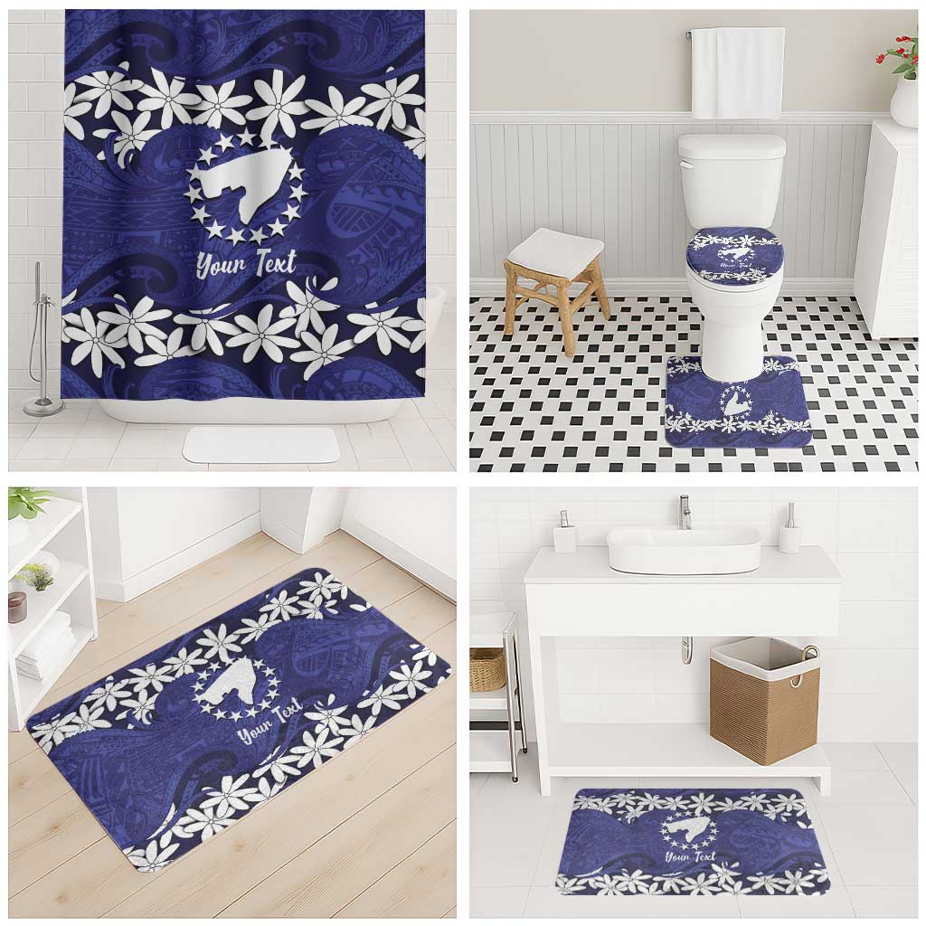 Personalised Cook Islands Pukapuka Bathroom Set Tiare Maori Polynesian Waves Tattoo LT14 - Polynesian Pride
