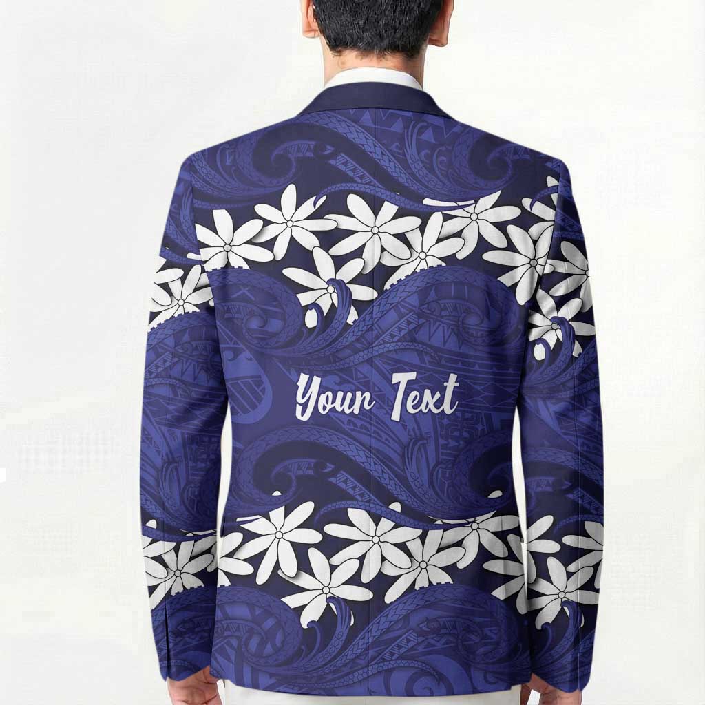 Personalised Cook Islands Pukapuka Blazer Tiare Maori Polynesian Waves Tattoo LT14 - Polynesian Pride