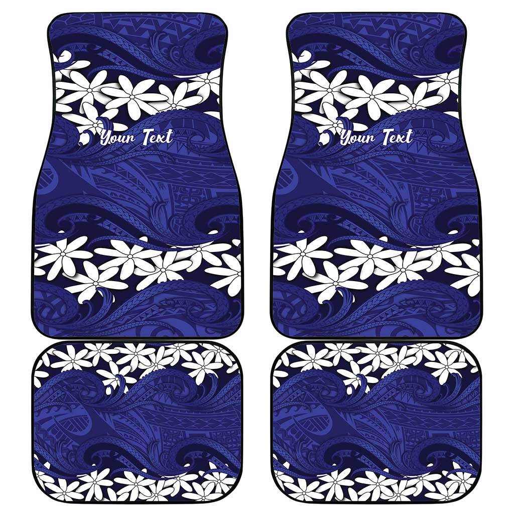 Personalised Cook Islands Pukapuka Car Mats Tiare Maori Polynesian Waves Tattoo LT14 - Polynesian Pride