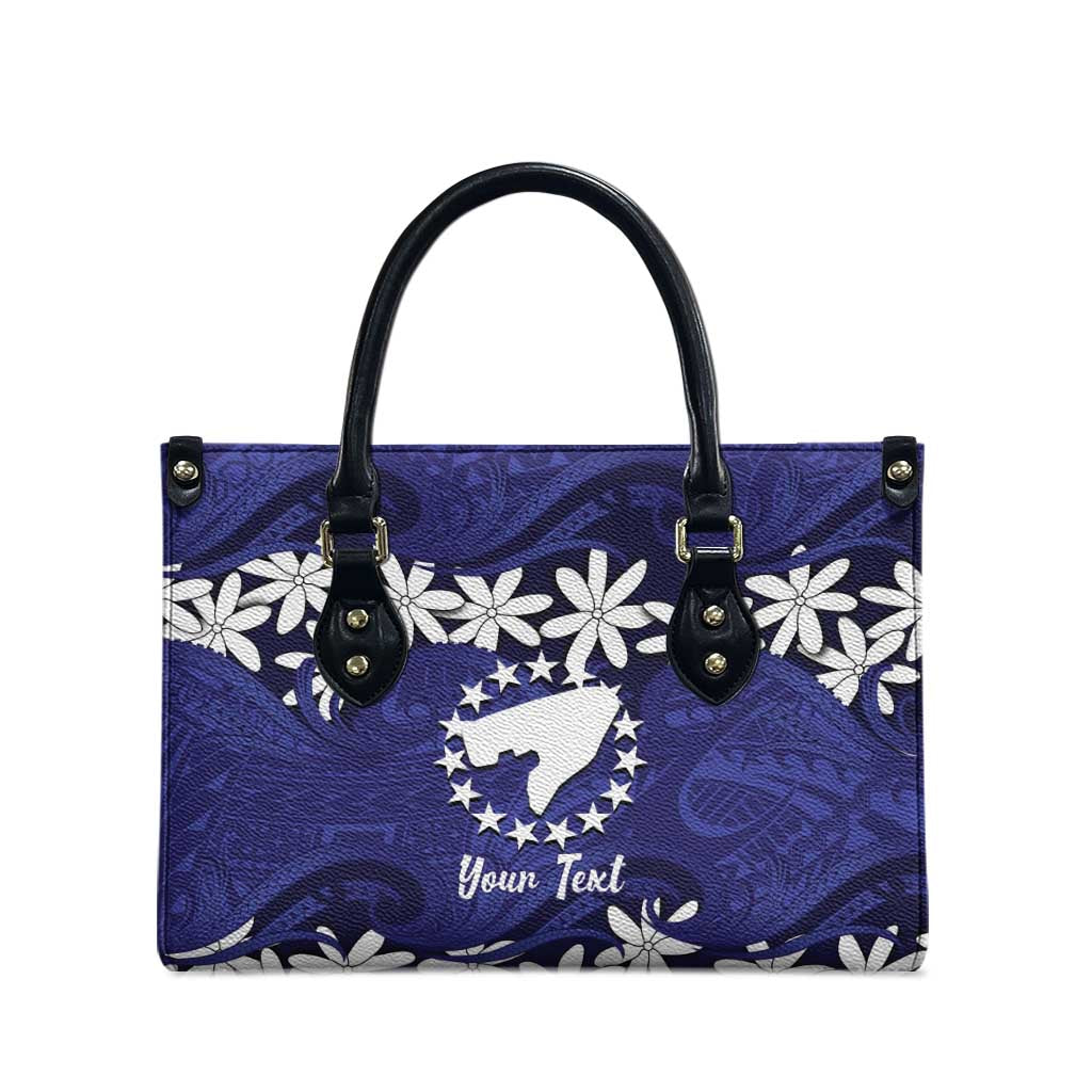 Personalised Cook Islands Pukapuka Leather Bag Tiare Maori Polynesian Waves Tattoo LT14 - Polynesian Pride