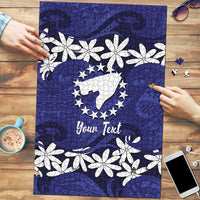 Personalised Cook Islands Pukapuka Puzzle Tiare Maori Polynesian Waves Tattoo LT14 Blue - Polynesian Pride