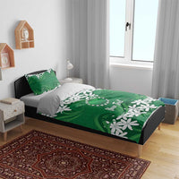 Personalised Cook Islands Rarotonga Bedding Set Tiare Maori Polynesian Waves Tattoo LT14 - Polynesian Pride