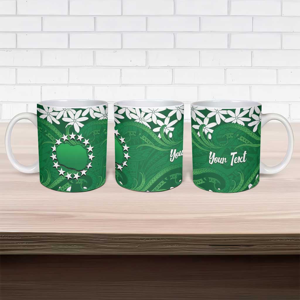 Personalised Cook Islands Rarotonga Ceramic Mug Tiare Maori Polynesian Waves Tattoo LT14 - Polynesian Pride