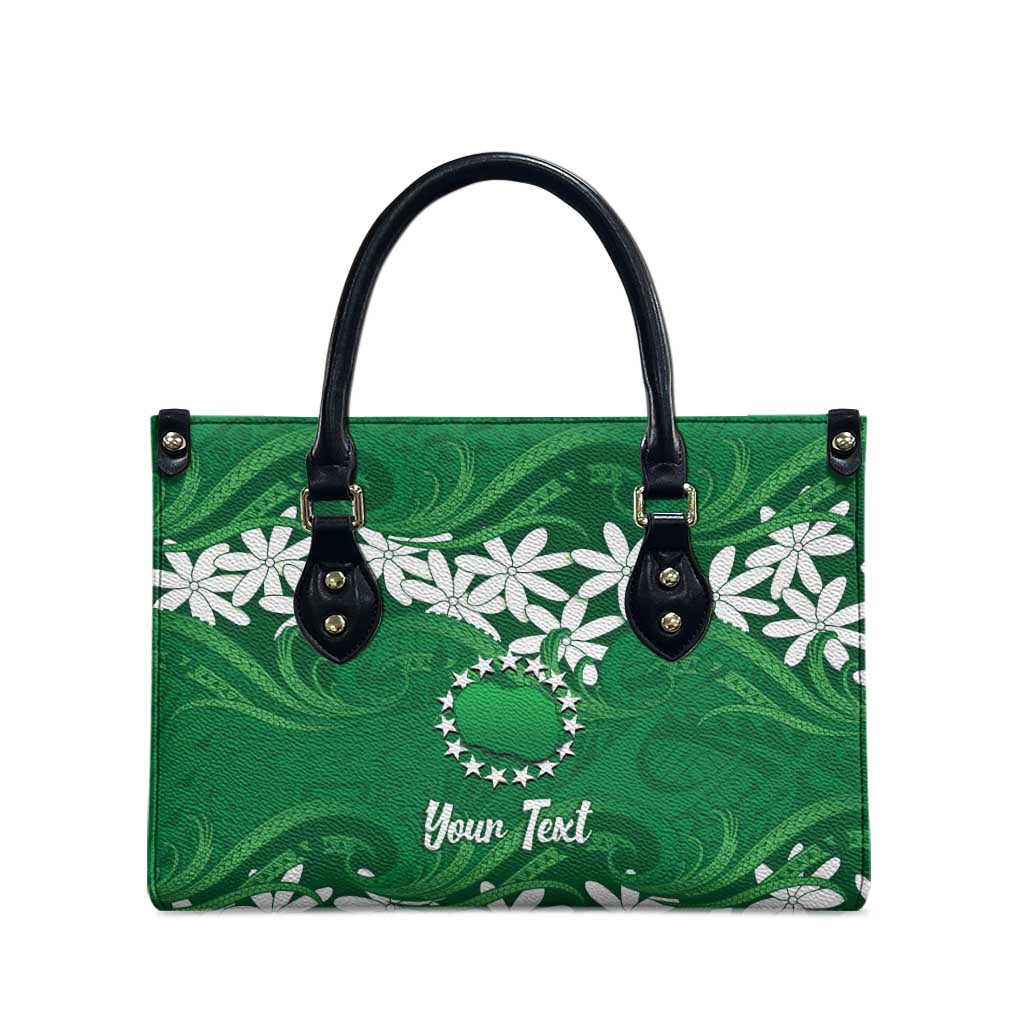 Personalised Cook Islands Rarotonga Leather Bag Tiare Maori Polynesian Waves Tattoo LT14 - Polynesian Pride