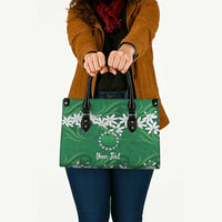 Personalised Cook Islands Rarotonga Leather Bag Tiare Maori Polynesian Waves Tattoo LT14 - Polynesian Pride