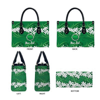 Personalised Cook Islands Rarotonga Leather Bag Tiare Maori Polynesian Waves Tattoo LT14 - Polynesian Pride