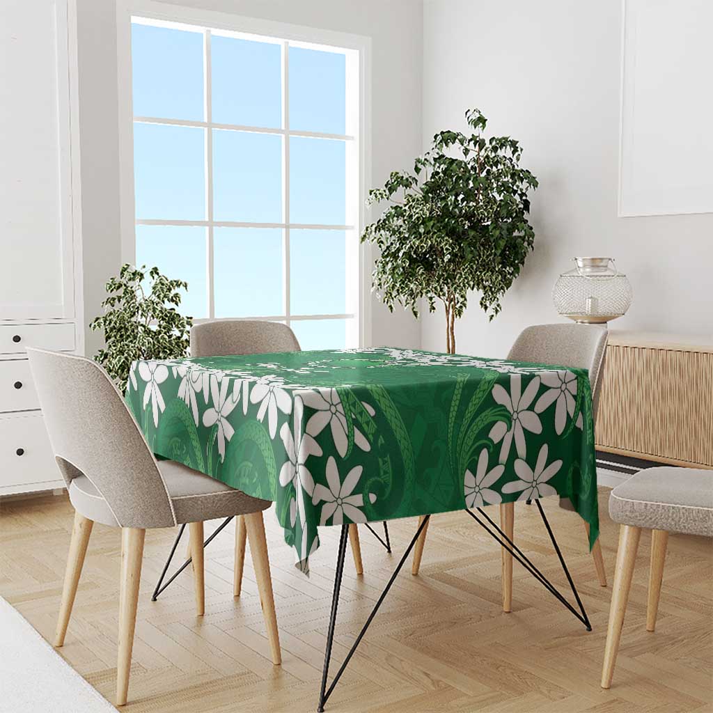 Personalised Cook Islands Rarotonga Tablecloth Tiare Maori Polynesian Waves Tattoo LT14 - Polynesian Pride