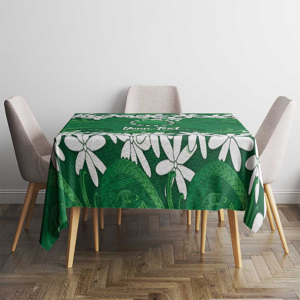Personalised Cook Islands Rarotonga Tablecloth Tiare Maori Polynesian Waves Tattoo LT14 - Polynesian Pride