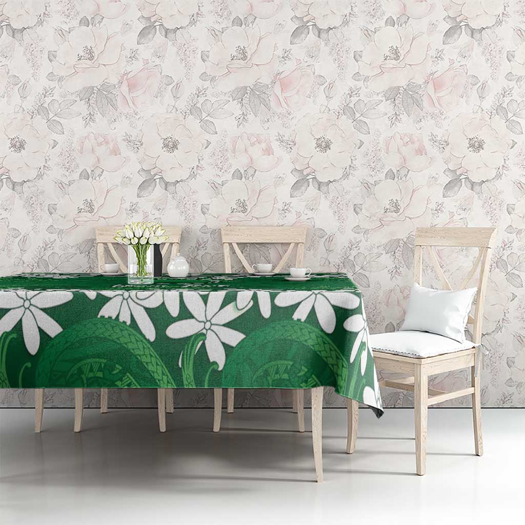 Personalised Cook Islands Rarotonga Tablecloth Tiare Maori Polynesian Waves Tattoo LT14 - Polynesian Pride