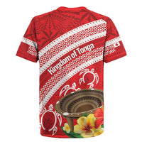 Kingdom Of Tonga Emancipation Day Rugby Jersey Tongan Ngatu With Kumete Red LT14 - Polynesian Pride