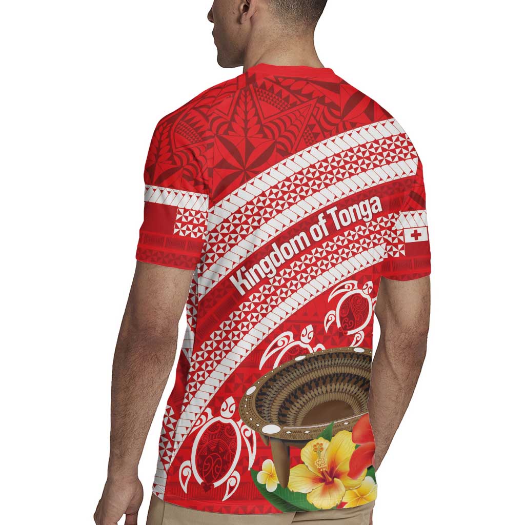 Kingdom Of Tonga Emancipation Day Rugby Jersey Tongan Ngatu With Kumete Red LT14 - Polynesian Pride