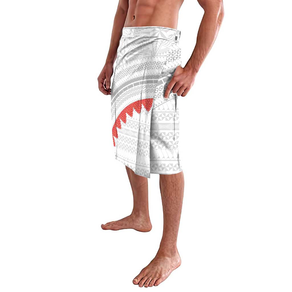 Tonga White Sunday Lavalava Heilala Flowers Tongan Ngatu Pattern LT14 - Polynesian Pride
