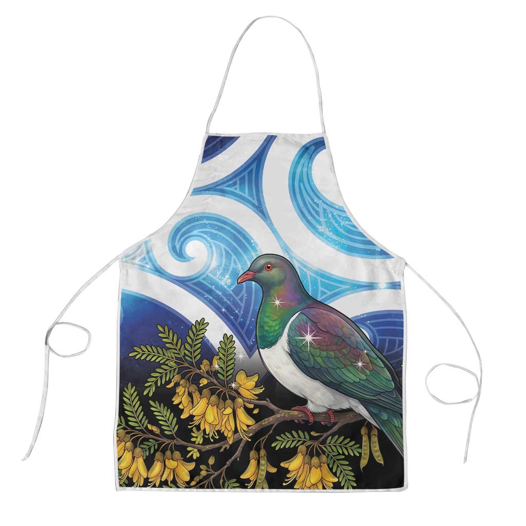 Kekeru New Zealand Matariki Apron Kukupa Kowhai Maori New Year Blue Version LT14 Blue - Polynesian Pride