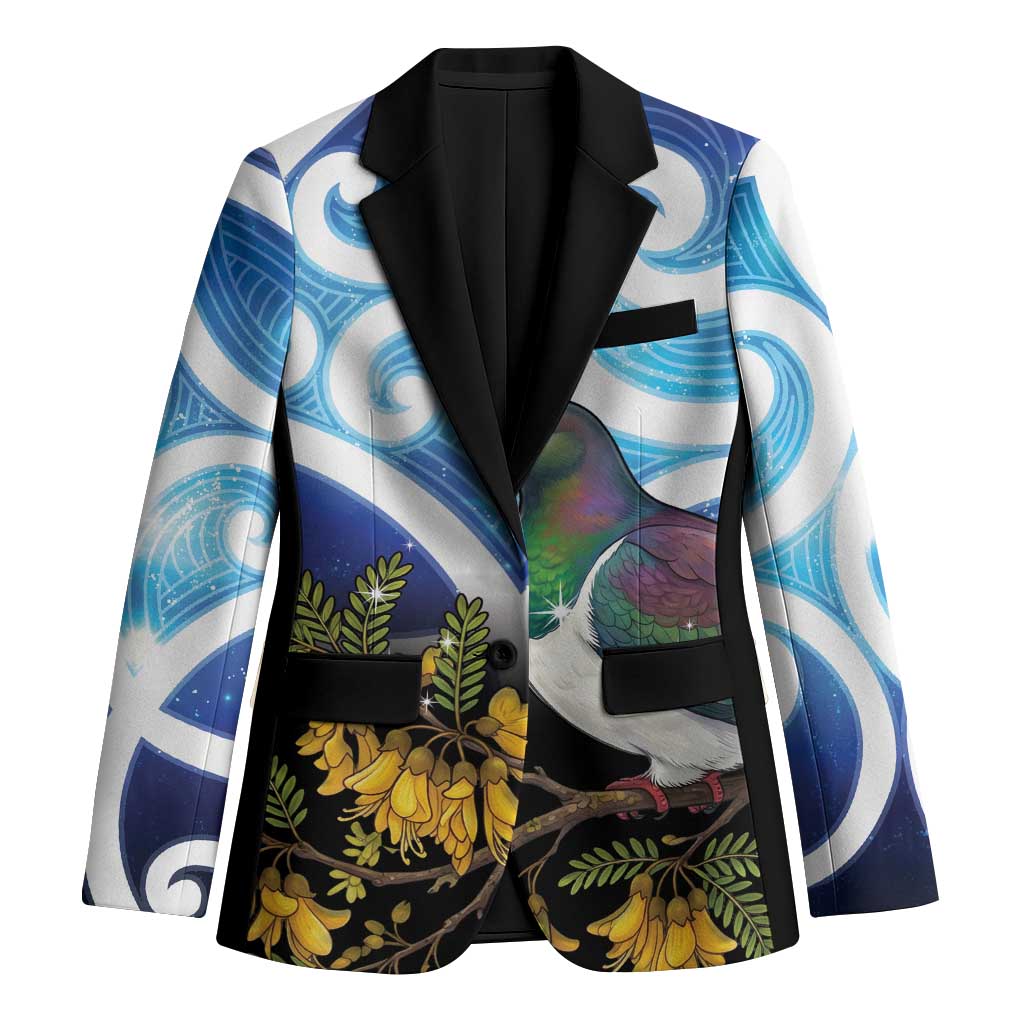 Kekeru New Zealand Matariki Blazer Kukupa Kowhai Maori New Year Blue Version LT14 Unisex Blue - Polynesian Pride