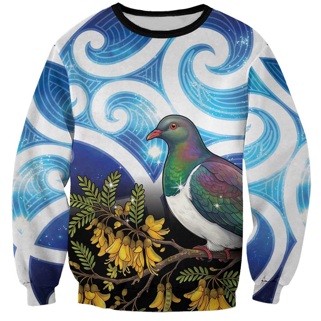 Kekeru New Zealand Matariki Sweatshirt Kukupa Kowhai Maori New Year Blue Version LT14 Unisex Blue - Polynesian Pride