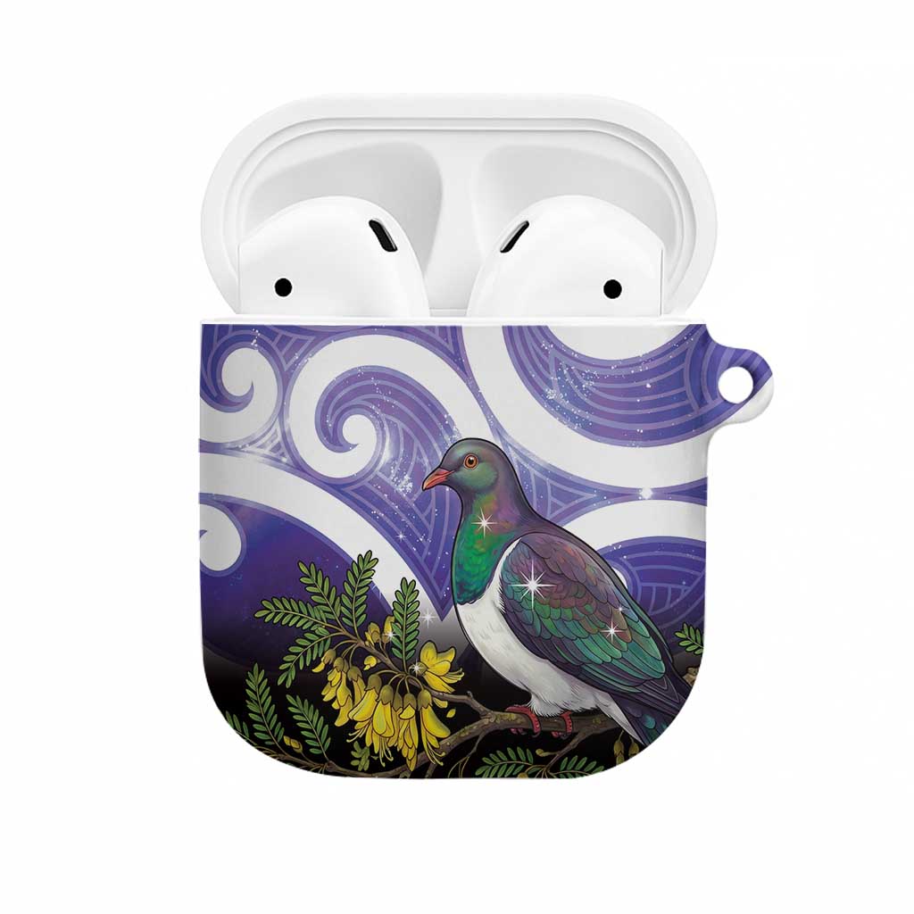 Kekeru New Zealand Matariki AirPods Case Kukupa Kowhai Maori New Year Purple Version LT14 Purple - Polynesian Pride